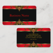 Elegant en Elite Regal Rood Zwart en Goud Gem Visitekaartje (Voorkant / Achterkant)