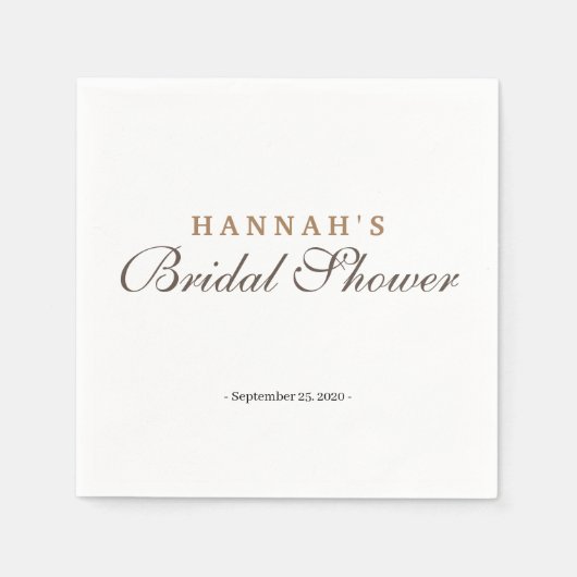 Elegant en esthetisch gouden en zilveren Vrijgezel Servet (Voorkant)