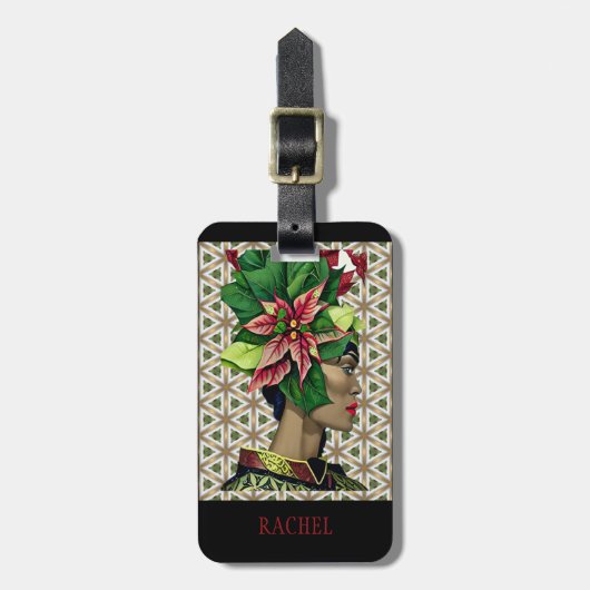 Elegant en exotisch tropisch Bagagelabel (Voorkant verticaal)