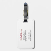 Elegant en exotisch tropisch Bagagelabel (Achterkant verticaal)