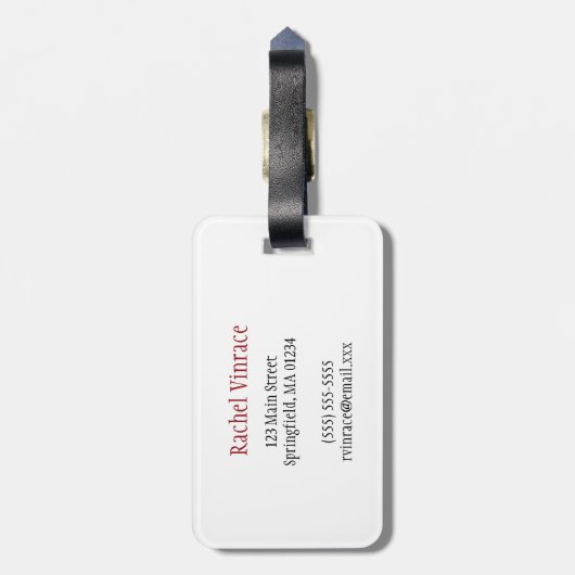 Elegant en exotisch tropisch Bagagelabel (Achterkant verticaal)