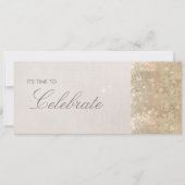 Elegant en feestelijk glinsterend goud sequins fee kaart (Voorkant)