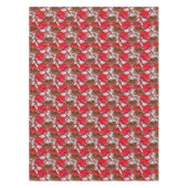 Elegant en Feminine Red Flowers Tafelkleed (Voorkant)