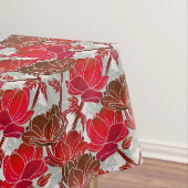 Elegant en Feminine Red Flowers Tafelkleed (Voorbeeld)