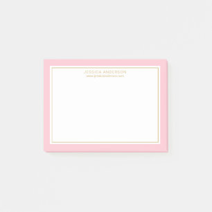 Elegant en feminine roze gouden rand op maat post-it® notes