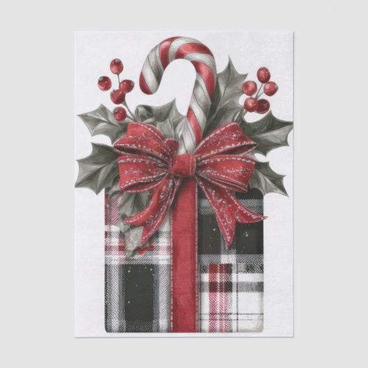 Elegant en Festive Kerstmis Tissuepapier (Voorkant)