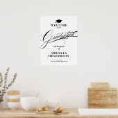 Elegant en formeel script afstudeerwelkom poster (Keuken)