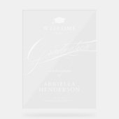 Elegant en formeel script Afstuderen Acryl Bord (Voorkant)