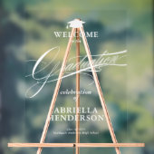 Elegant en formeel script Afstuderen Acryl Bord (Neutraal)