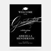 Elegant en formeel script Afstuderen Acryl Bord (Voorkant)