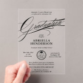 Elegant en formeel script Afstuderen Acryl Uitnodigingen (Insitu (Draagbaar))