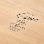 Elegant en formeel script Afstuderen Acryl Uitnodigingen (Laagn)