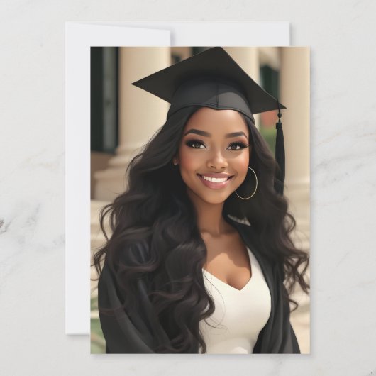 Elegant en formeel script Afstuderen Kaart (Achterkant)