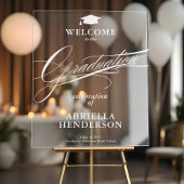 Elegant en formeel scriptie afstuderen acryl bord