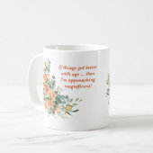 Elegant en Fun Floral 50e Verjaardag Mok (Voorkant links)