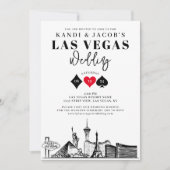 Elegant en Fun Las Vegas Wedding Kaart (Voorkant)
