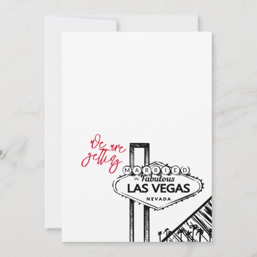 Elegant en Fun Las Vegas Wedding Kaart (Achterkant)