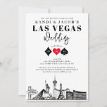 Elegant en Fun Las Vegas Wedding Kaart<br><div class="desc">Viel je speciale dag met een huwelijksuitnodiging in Las Vegas! Met illustraties van de iconische Las Vegas Strip, is deze uitnodiging zeker om indruk te maken op uw gasten. Het elegante ontwerp zal je trouwdag nog meer speciaal maken. De uitnodiging omvat een subtiel kleurenpalet, en een chic doopvont om het...</div>