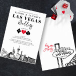Elegant en Fun Las Vegas Wedding Kaart<br><div class="desc">Viel je speciale dag met een huwelijksuitnodiging in Las Vegas! Met illustraties van de iconische Las Vegas Strip, is deze uitnodiging zeker om indruk te maken op uw gasten. Het elegante ontwerp zal je trouwdag nog meer speciaal maken. De uitnodiging omvat een subtiel kleurenpalet, en een chic doopvont om het...</div>