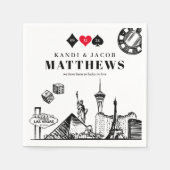 Elegant en Fun Las Vegas Wedding Servet (Voorkant)