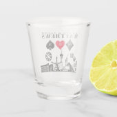 Elegant en Fun Las Vegas Wedding Shot Glas (Achterkant)