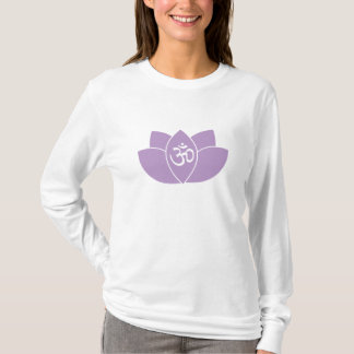 Elegant en Fun Paars Aum & Lotus T-shirt