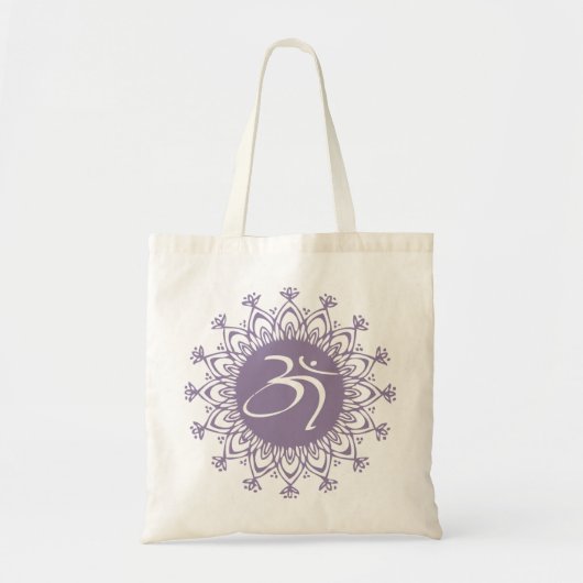 Elegant en Fun Paars Aum Tote Bag (Voorkant)