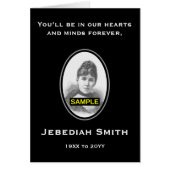 Elegant en Gepersonaliseerd Funeral Service Kaart, (Voorkant)