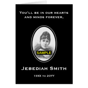 Elegant en Gepersonaliseerd Funeral Service Kaart,