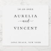 Elegant en gestroomlijnd waslabel bier etiket (Enkel label)