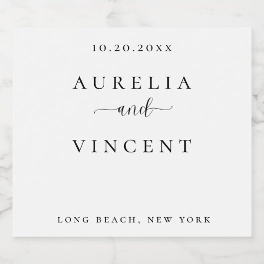 Elegant en gestroomlijnd waslabel bier etiket (Enkel label)