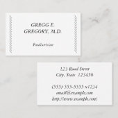 Elegant en gewoon kinderarts Visitekaartje (Voorkant / Achterkant)