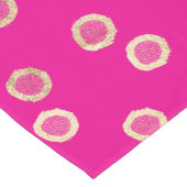 Elegant en Girly Faux Gold Glitter Stippen Hot Pin Korte Tafelloper (Hoek)