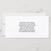 Elegant en glamoureus "Dank je!" Kaart (Achterkant)