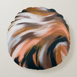 Elegant en glamoureus. Natuurlijk kleurenpalet Rond Kussen