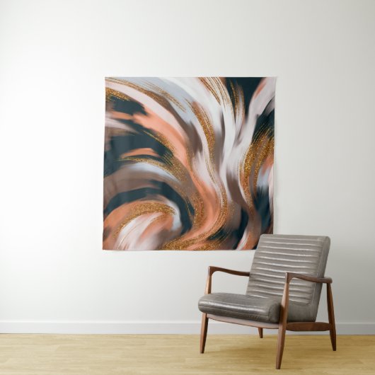 Elegant en glamoureus. Natuurlijk kleurenpalet Wandkleed (In Situ (horizontaal))