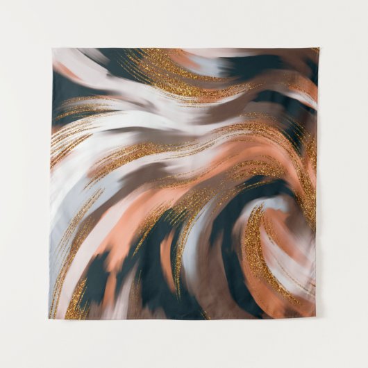 Elegant en glamoureus. Natuurlijk kleurenpalet Wandkleed (Voorkant)