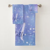 Elegant en Glitzy Paars Bad Handdoek (Insitu)