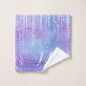 Elegant en Glitzy Paars Bad Handdoek (Wasdoekje)