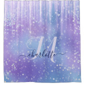 Elegant en Glitzy Paars Douchegordijn (Voorkant)