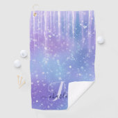 Elegant en Glitzy Paars Golfhanddoek (Insitu)