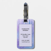 Elegant en Glitzy Paarse Sparkle Bagagelabel (Achterkant verticaal)