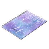 Elegant en Glitzy Paarse Sparkle Notitieboek (Linkerzijde)