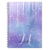 Elegant en Glitzy Paarse Sparkle Notitieboek (Voorkant)