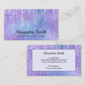Elegant en Glitzy Paarse Sparkle Visitekaartje (Voorkant / Achterkant)