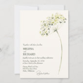 Elegant en Greenery Floral Wedding Invitation Kaart (Voorkant)