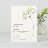 Elegant en Greenery Floral Wedding Invitation Kaart (Staand voorkant)
