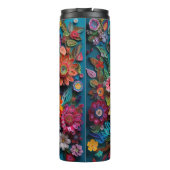 Elegant en grillig: 3D Uil Papercut Art Wrap 0n Thermosbeker (Achterkant)