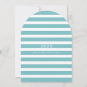 Elegant en grillig Blauwgroen Afstuderen Kaart (Achterkant)