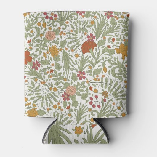 Elegant en grillig bloemmotief. blikjeskoeler (Voorkant)